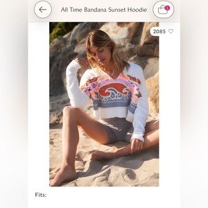 Free People All Time Bandana Sunset Hoodie